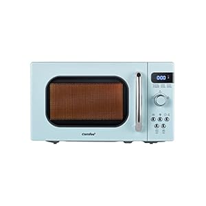 COMFEE’ Retro Small Microwave Oven With Compact Size, 9 Preset Menus, Position-Memory Turntable, Mute Function, Countertop Microwave For Small Spaces, 0.7 Cu Ft/700W, Green, AM720C2RA-G