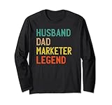 HUSBAND DAD MARKETER LEGEND - FATHERS DAY Manche Longue