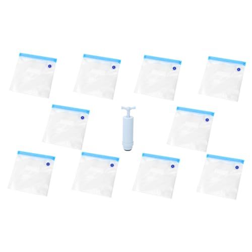 OKUMEYR 11 Pack Fresh Keeping Vacuum Bags Food Vacuum Sealer Healthy No Odor for Meat Pet Food Dried Fruits Medicines
