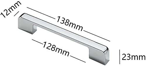 MACHSWON 5pcs Door Handles 128mm Hole Center Bright Chrome American Style Zinc Alloy Drawer Cupboard Wardrobe Door Handle Kitchen Hardware Cabinet Pulls - Image 2