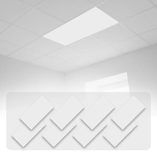 Image of 8 Pcs Fluorescent Light Covers with 80 Magnets Decorative for Classroom Ceiling Light 4 x 2 Feet Magnetic Light Covers Filter Easy Install for Office Hospitals & Home Drop Ceiling Supplies