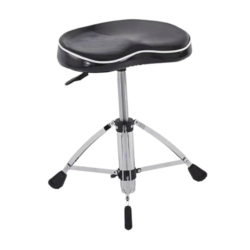 ドラムスローン、ドラムスツール、パッド入り回転ポータブル快適、滑り止め脚付き、オートバイスタイルドラムチェアスツールドラムシート