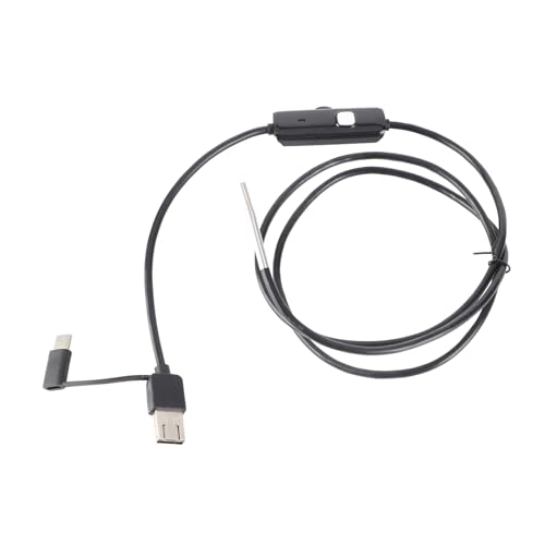 Walfront Caméra d'inspection Endoscopique ABS Endoscope alimenté par USB Objectif 3,9 Mm 720P IP67 6 LED Réglables pour l'inspection des équipements de Pipeline d'entretien de Moteur Automobile