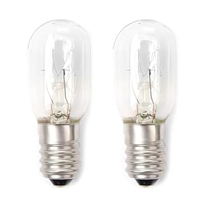 CKDSA 2x E14 Kühlschranklampe 15W warmweiß 90 Lumen 2700K Kühlschrank Birne Glühbirne Wandlampe mit T22 Kapsel für Nähmaschine Dunstabzugshaube Salzsteinlampe Gefriertruhe