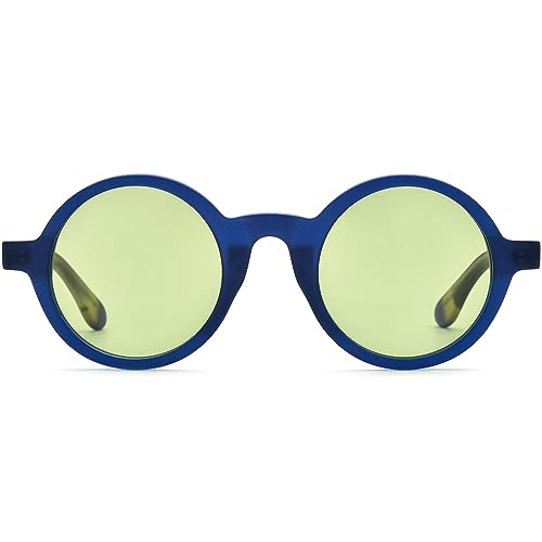 Image of HEPIDEM Matte Acetate Vintage Retro Round Polarized Sunglasses for Women 9270T