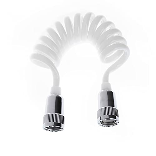 Shower Hose, Stainless Steel Universal Replacement Hose,Shower Pipe 2pcs Flexible for Water Plumbing Toilet Bidet Sprayer Telephone Line(Chrome)