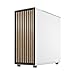 Fractal Design North Chalk White - Genuine Oak Wood Front - Mesh Side Panels - Two 140mm Aspect PWM Fans Included - Type C USB - ATX Airflow Mid Tower PC Gaming Case