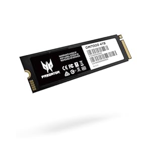 acer Predator GM7000 4TB M.2 SSD 2280 NVMe Gen4 Internal Gaming SSD, Compatible with PS5 Up to 7400MB/s – BL.9BWWR.107