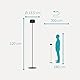 EGLO Solar Stehlampe Roccanova, Akku Standleuchte für Innen und Außen, Wohnzimmer Lampe touch dimmbar in 3 Stufen, Solarlampe aus Stahl in Schwarz, warmweiß, IP44