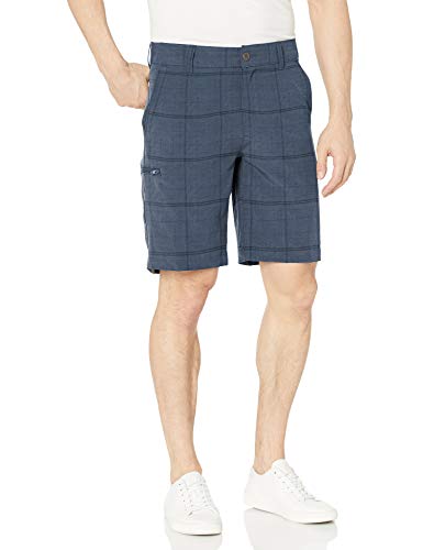 Lee Men's Tri-Flex Flat Front Short, Ocean Blue Plaid, 32 #TOP6