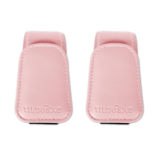 Image of TILDOSAC Magnetic Sunglass Holder for Car Visor,Leather Glasses Holder,Vehicle Accessories Sunglasses Visor Clip for Truck 2 Pack