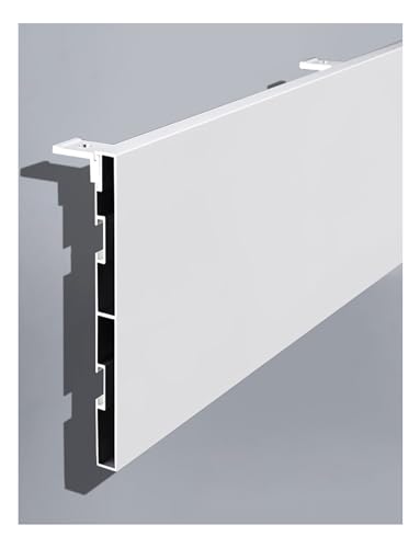 Cenefa de aluminio blanca para tapar rieles de cortinas y estilizar techos