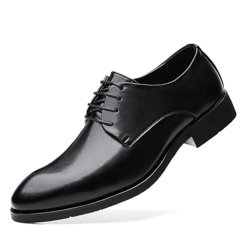 Men's Dress Shoes Formal Business Classic Derbys Lace Up Oxford Shoes Comfortable Durable and Versatile Wedding Walking Shoes