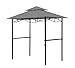 Produktbild GRASEKAMP Qualität seit 1972 BBQ Grillpavillon 1,5x2,4m mit Flammschutzdach und Abzug Grau Unterstand Gazebo