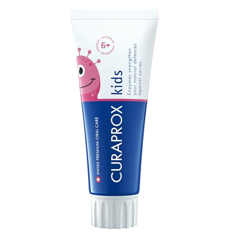 Curaprox Kids Zahnpasta Paste Mit Wassermelonen-Geschmack Für Kinder Ab 6 Jahren | Stärkt Zahnschmelz & Zahnfleisch | Fluorid 1450 ppm | 60 ml | Hergestellt In Der Schweiz