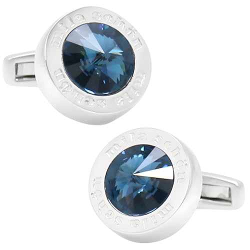 mila schon ミラ ショーン ブルー クリスタルガラス カフス カフスボタン msc10412