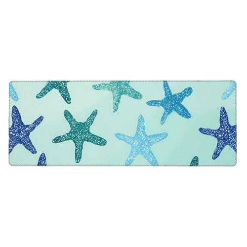 Grand tapis de souris étoile de mer 80x30 cm pour éviter les glissements