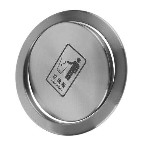 Levemolo Stainless Steel Flap Trash Can Lid for Kitchen Bathroom Garbage Bucket Cover Easy to Install for Sinks and Commercial Use Stylish Design Fits Standard Trash Bins