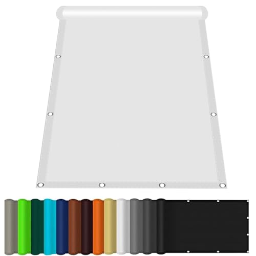 Voile d'ombrage rectangle polyester 220 x 330 cm blanc résistant - 2