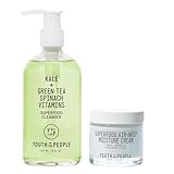 Youth To The People Daily Cleanse, Hydrate, Plump Skin Duo, 2-Pc Skincare Bundle Set, Superfood Kale + Green Tea Facial Cleanser (8oz) + Superfood Air Whip Hydrating Moisturizer (2oz), All Skin Types