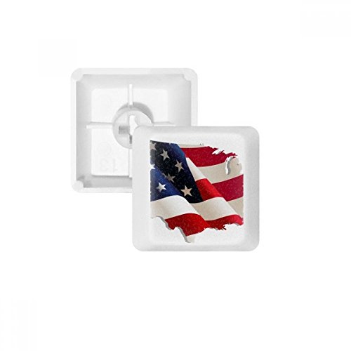 Keycap PBT USA Flag Map pour clavier mécanique blanc OEM R2