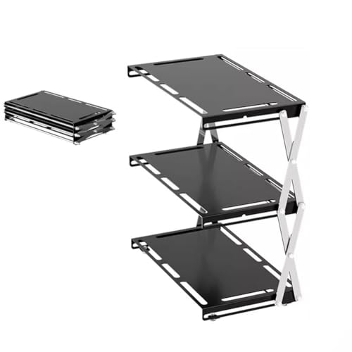 HEFJIAYCIQ XeX|܂肽ݎ[bNAԊufUC@\[IALvLb`p[I,3 tier black,29.5x17x34cm