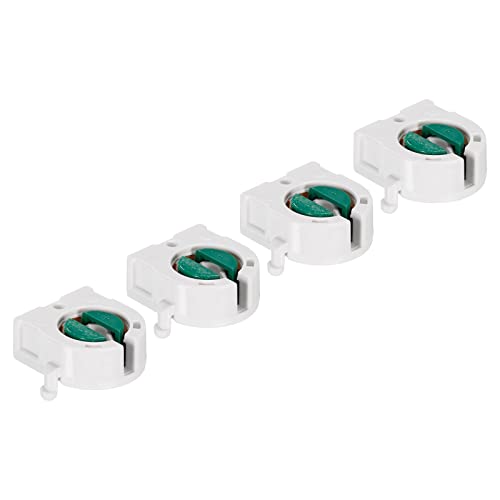 PATIKIL T8 Lámpara Soporte Zócalo, 4 Paquete Sin-Derivación Luz Zócalo G13 Base para LED Fluorescente Tubo Reemplazo, Blanco Verde