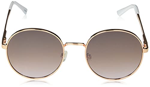 Martha Stewart Women's Ms141 Vintage Metal Uv400 Protective Round Sunglasses. Timeless Gifts For Her, 50 Mm, Rose Gold And White #TOP1