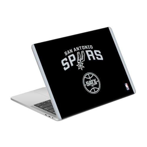 Skin NBA San Antonio Spurs vinyle noir pour masquer usure MacBook Pro 13 A2338