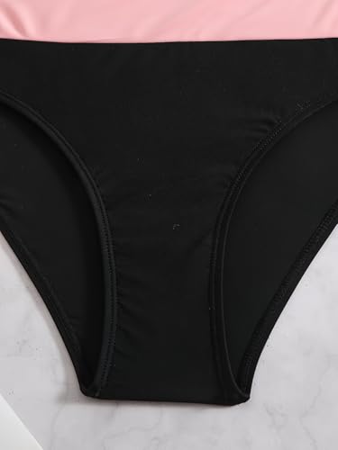 Two-Piece Bikini Swimsuit for Women Solid Color Sexy Patchwork Multi Color Sexy Bikini with Neck Strap4