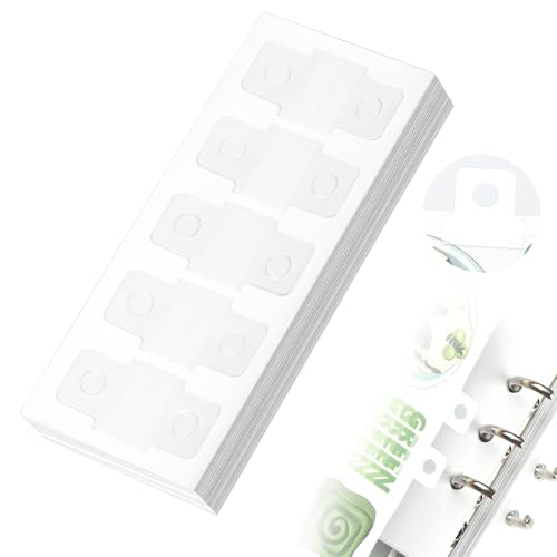 500pcs Clear Binder Stickers Sheet Converter, Self-Adhesive No Punched Page to Ring Binder Refill Insert for DIY, for Planner Scrapbooking Album Hole Reinforcements Stickers