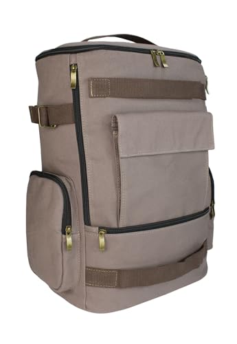 Lenna's Mochila De Lona Grande Masculina Feminina Comporta Notebook Casual e Viagens LE13 Cinza