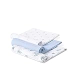 Interbaby Pack 3 Gasas para bebé Marino Azul