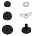 Maxin Set of 18 Drum Replacement Parts - Hardware Bag with Hi - Hat Clutch Felt, Cymbal Covers, Bases, Wing Nuts & Washers - Ideal Cymbal Stand Accessories for Drummers