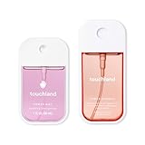 Touchland FRUITY CRUSH Body and Hand Mist Essentials (Peachy Lychee Body & Hair Fragrance Mist, 2 FL. OZ. + Berry Bliss Hydrating Hand Sanitizer Spray 1FL.OZ.), Travel Size Set