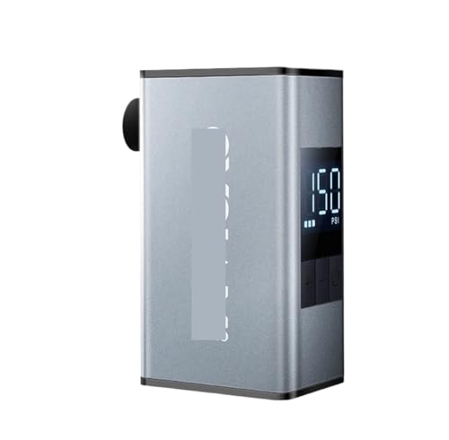 Pompe électrique portable vélo en alliage aluminium 150 PSI noire pour valve Presta et Schrader