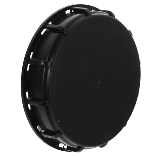 COMPUKAS Tapa de Plástico Negra para Cubo Ibc Sellado Hermético y Fácil Uso, Cubierta Protectora para Tanque de Agua de 16.2cm