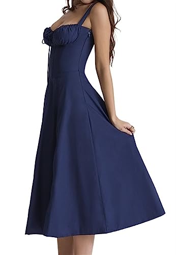 Vestido Com Corpete Vestido Com Gola Quadrada E Sem Mangas Vestido Com Corpete Feminino Floral Midi