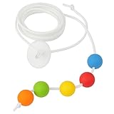 6 Foot with 5 Beads Vision Convergence Training - Convergence Insufficiency Tool - Train Vision, Athletic Performance, and More!, White