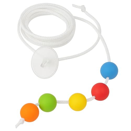 6 Foot with 5 Beads Vision Convergence Training - Convergence Insufficiency Tool - Train Vision Athletic Performance and More! White