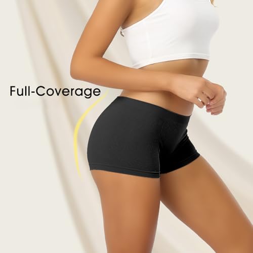 Women's Boyshort Panties Seamless Soft Boy Shorts Underwear Stretch Boxer Briefs 5 Pack3