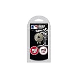 Team Golf MLB Washington Nationals Golf Cap Clip with 2 Removable Double-Sided Enamel Magnetic Ball Markers, Attaches Easily to Hats