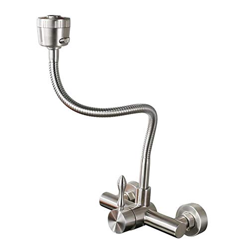 Robinet de cuisine mural MOCHAMIK flexible pour laver les grands faitouts et l'évier facilement