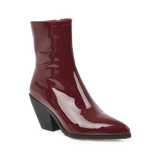 Bottines minimalistes pour femme avec zip latéral et bout pointu 40.5