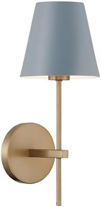 Crystorama Xavier 1 Light Vibrant Gold + Blue Sconce