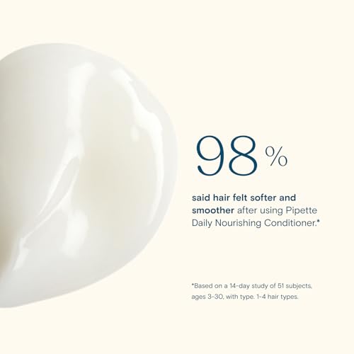 Pipette Daily Nourishing Conditioner -Tear Free Conditioner for Kids, Adds Moisture, 100% Plant-Derived Squalane and Quinoa, Orange + Vanilla Aroma, 11.2 fl oz