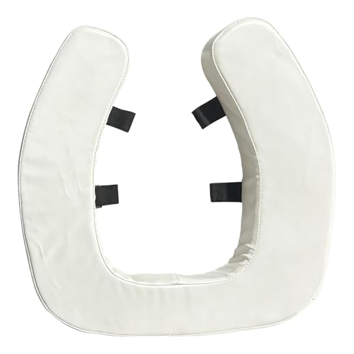 YWJLQH Funda de Inodoro Acolchada Asiento Elevado Universal Cojín Esponja Antidesgarro Confortable Adecuada para Adultos Mayores Hoteles Hogar, Blanco