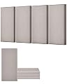 VEVOR 4 PCS Acoustic Panels, 2 inch Thick 23.6 x 11.8 inch Fiberglass Sound Absorbing Panels, Self-Adhesive Soundproof Wall Boards, for Studios, Office, Home Theater,Meeting Room, Camel