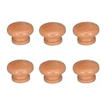Tiradores De Cajones 6 Unidades Armario Redondo De Madera Maciza Mueble Zapatero Librería Mango De Seta De Un Solo Orificio 38X25Mm