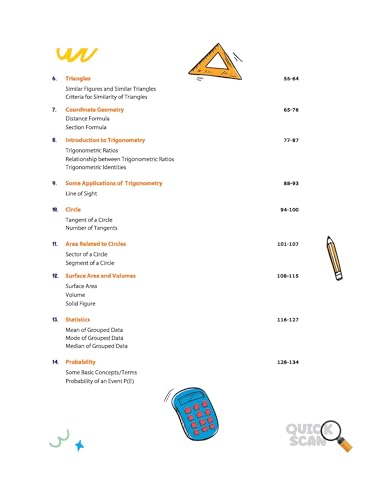 Image of Arihant Quick Scan Mathematics | CBSE Class 10 | Fast Revision Notes for High Scores | NCERT Theory, Handwritten Notes, Flow Charts & Tables, 3D Images | Based on CBSE Syllabus